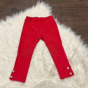 Gymboree girls red leggings size:18m-24m
